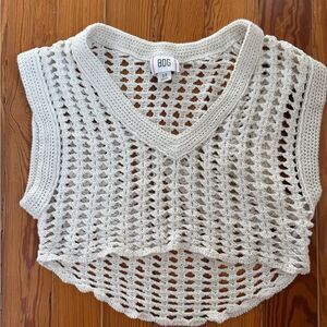 BDG Vneck Crochet Sweater Vest